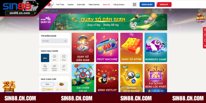Giới thiệu SIN88 về kho trò chơi slot đỉnh cao