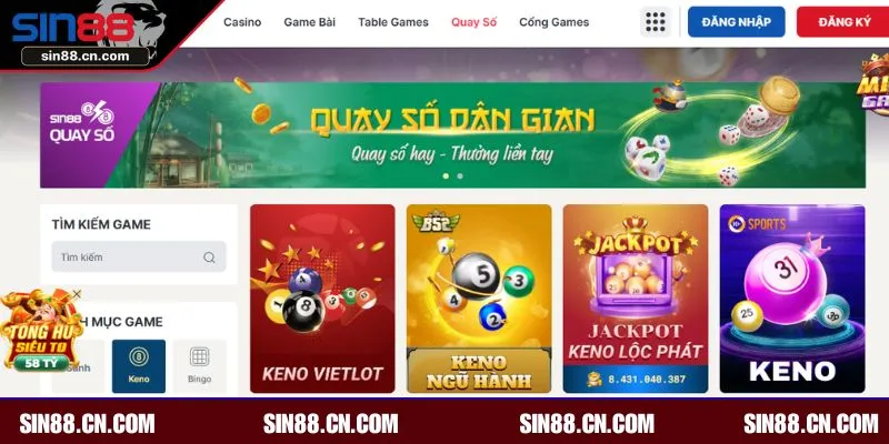 Lô đề online sảnh chơi hấp dẫn tại SIN88 năm 2025